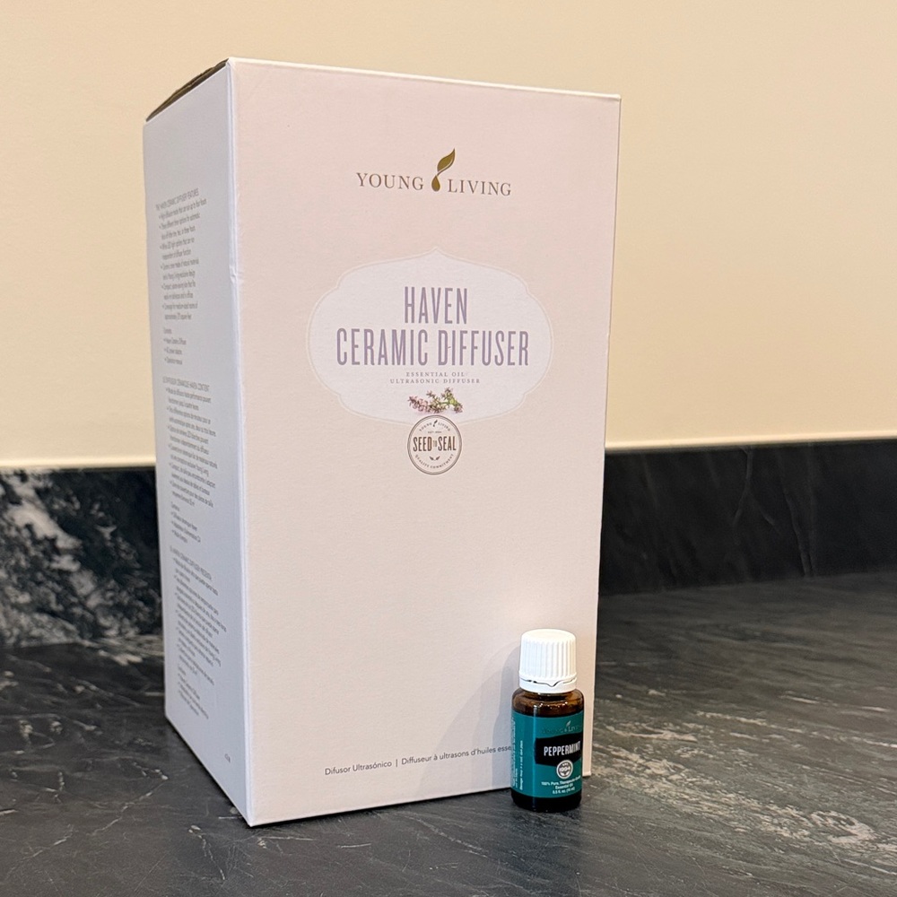 Young Living Haven Ceramic Diffuser With Peppermi… - image 1